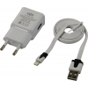 OLTO <WCH-4105> Зарядное устройство USB (Вх. AC100-240V, Вых. DC5V, 5W,  USB, кабель Lightning)