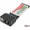 Express Card/34mm-> USB2.0 (1 port) + IEEE1394a (2 port) (6pin+6pin) Adapter