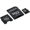 Kingston <SDC4/4GB-2ADP>  (microSDHC) Memory Card 4Gb Class4 + microSD-->SD + microSD-->miniSD Adapters