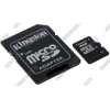 Kingston <SDC4/8GB>  microSDHC Memory Card 8Gb Class4 +  microSD-->SD Adapter