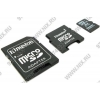 Kingston <SDC4/8GB-2ADP>  (microSDHC) Memory Card 8Gb Class4 + microSD-->SD + microSD-->miniSD Adapters