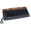 Клавиатура A4 KIP-900-2 IP Talky Audio X-Slim Multimedia Black+Wood USB <KIP-900-2 BLACK+WOOD USB>