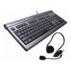 Клавиатура A4 KL-75 PS/2 audio USBport multimedia +headphone <KL-75 (KL-7MU+HS-5)>