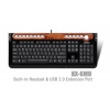 Клавиатура A4 KX-6mu черный/коричневый PS/2 slim Multimedia (KX-6MU PS (WITH MIC & SPEAKER)