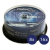Диск DVD+R Digitex 4.7Gb 16x Cake Box (25шт) DVD+R47B16-C25