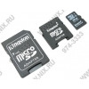 Kingston <SDC2/16GB-2ADP>  (microSDHC) Memory Card 16Gb Class2 + microSD-->SD + microSD-->miniSD Adapters