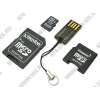 Kingston <MBLYG2/16GB>  (microSDHC) Memory Card 16Gb Class2+ microSD-->SD+ microSD-->miniSD Adapters + USB-microSD