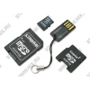 Kingston <MBLYG2/4GB>  (microSDHC) Memory Card 4Gb Class4+ microSD-->SD+ microSD-->miniSD Adapters + USB-microSD