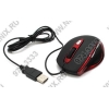 OKLICK Optical Mouse <404S> <Red&Black> (RTL) USB 6btn+Roll,  уменьшенная <062170>