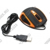 OKLICK Optical Mouse <404S> <Orange&Black> (RTL) USB  6btn+Roll,  уменьшенная  <062160>