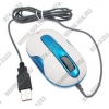 OKLICK Optical Mouse <505S> <Blue&White> (RTL) USB 3btn+Roll,уменьшенная <89695-Blue>