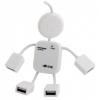 Разветвитель USB 2.0 PC Pet Human 4порт. белый