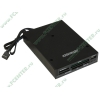 Устройство чтения карт памяти CF/MD/MMC/SDHC/MicroSD/MS/MS Duo Microsonic "CR09", в 3.5" отсек, доп. порт USB, черный (USB2.0) (oem)