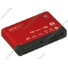 Устройство чтения карт памяти CF/MD/SDHC/miniSD/microSD/MMCmicro/MS/xD ORIENT "CR-02BR", внешн., красный (USB2.0) (ret)