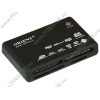 Устройство чтения карт памяти CF/MD/SDHC/miniSD/microSD/MMCmicro/MS/xD ORIENT "CR-02BR", внешн., черный (USB2.0) (ret)