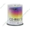 Диск CD-R 700МБ 52x TDK 80min "CD-R80PWWCBA100" Printable, пласт.коробка, на шпинделе (100шт./уп.) 