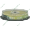 Диск CD-RW 700МБ 16-24x TDK "CD-RW700UCBA10" пласт.коробка, на шпинделе (10шт./уп.) 