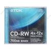 Диск CD-RW 700МБ 4-12x TDK "CD-RW700HJCA" 
