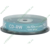 Диск CD-RW 700МБ 4x-12x TDK "CD-RW700HCBA10" пласт.коробка, на шпинделе (10шт./уп.) 