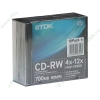 Диск CD-RW 700МБ 4x-12x TDK "CD-RW700HSCA10" Slim (10шт./уп.) 