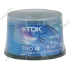 Диск DVD-R 4.7ГБ 16x TDK "DVD-R47CBED50" пласт.коробка, на шпинделе (50шт./уп.) 