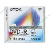Диск DVD-R 4.7ГБ 16x TDK "DVD-R47PWWED" Extra Fine Matt Photo Printable 