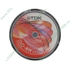 Диск DVD-RW 4.7ГБ 6x TDK "DVD-RW47CBED10" пласт.коробка, на шпинделе (10шт./уп.) 