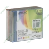 Диск DVD-R 4.7ГБ 16x TDK "DVD-R47SCMIXED10" Slim, цветные (10шт./уп.) 