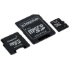 Карта памяти MicroSDHC 8GB Kingston Class4 + 2 Adapters <SDC4/8GB-2ADP>