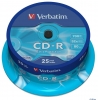 Диски CD-R 80min 700Mb Verbatim  52x  25 шт  Cake Box  DL  <43432>