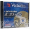 Диски CD-R 80min 700Mb Verbatim  52x  Jewel  LIGHTSCRIBE  <43537>