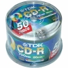 Диски CD-R 80min 700Mb ТDK 52х  50 шт  Cake Box (t18770)