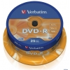 Диски DVD-R 4.7Gb Verbatim 16х  25 шт  Cake Box  <43522>