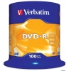 Диски DVD-R 4.7Gb Verbatim 16х  100 шт  Cake Box  <43549>