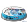 Диски DVD+R 4.7Gb Sony 16x  10 шт  Cake Box (10DPR47SP)