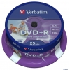 Диски DVD+R 4.7Gb Verbatim 16x  25 шт  Cake Box  Printable  <43539>