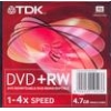 Диск   DVD+RW 4.7Gb TDK 4x  Slim (t19522)