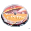 Диски CD-RW 80min 700Mb VS 12х  10 шт  CakeBox (VSCDRWCB1001)