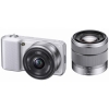 Фотоаппарат Sony NEX-3DS серебряный,  двойной  набор с объективами 16mm F2.8 и18-55mm  (NEX3DS.CEE2)