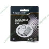 Накопитель USB flash 8ГБ Silicon Power "Touch 851" SP008GBUF2851V1S, серебр. (USB2.0) 