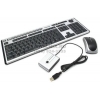 Клавиатура Chicony WUG-0570 Black&Silver (Кл-ра М/Мед,USB,FM+Мышь 3кн,Roll,Optical,USB, FM)