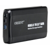 Мобил рек Orient 3517U3, USB 3.0 to  3.5" SATA, с внешним блоком питания, black, ret