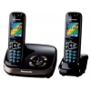 Р/Телефон Dect Panasonic KX-TG8522RUB(черный, автоответчик, 2 трубки)