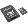 Kingston <SDC4/16GB>  microSDHC Memory Card 16Gb Class4  + microSD-->SD Adapter