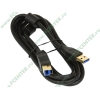 Кабель USB3.0 соединительный USB A-B Flextron "CU3-AMBM-1.5-01-B1", медь 28+24AWG, позолоченные контакты, с ферритовыми кольцами (1.5м) (oem)