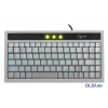 Клавиатура Gembird  KB-9627LU-R, USB, серебр.-черная, мини, м/мед, подсветка