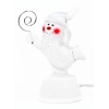 Новогодний сувенир "Бегущий ледяной снеговик" Orient NY5063 c держателем для фото/визиток, подсветка 7 цв., питание от USB (26757)