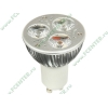 Лампа светодиодная FlexLED "LED-GU10-4.0W-01W", 4.0Вт, теплый белый 