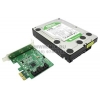 HDD 3 Tb SATA-II 300 Western Digital Caviar Green <WD30EZRSDTL>64Mb + PCI-Ex1 SATA controller