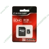 Карта памяти 8ГБ Silicon Power "SP008GBSTH002V10-SP" Micro SecureDigital Card HC Class2 + адаптер 